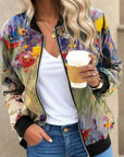 Helvano | Damen Bomberjacke mit Blumenmuster