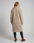 Helvano | Damen Teddy-Kunstfelljacke lang