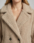 Helvano | Damen Teddy-Kunstfelljacke lang