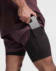 Helvano | 2-in-1 Sportshorts mit Innenhose für Herren