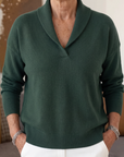 Helvano | Oversized Pullover mit V-Ausschnitt für Damen