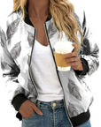 Helvano | Damen Bomberjacke mit Blumenmuster