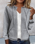 Helvano | Strickjacke mit Kapuze und Reissverschluss für Damen
