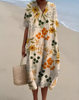 Helvano | Boho Blumenkleid mit lockerem Schnitt