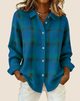 Helvano | Kariertes Damen-Pullover mit Kragen
