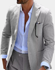 Helvano | Gestreiftes Sommer-Set für Herren mit Hemd und Hose