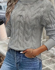 Helvano | Zopfstrick-Rollkragenpullover für Damen