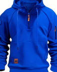 Helvano | Utility-Hoodie mit Kurzreissverschluss für Herren
