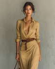 Helvano | Maxikleid mit Gürtel für Damen