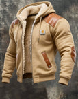 Helvano | Vintage Wildlederjacke mit Kapuze für Herren