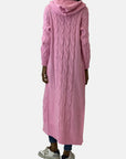 Helvano | Lange Damen-Strickjacke mit Kapuze