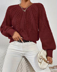 Helvano | Lockerer Zopfstrickpullover für Damen