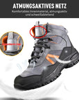 Helvano | Atmungsaktive Sicherheitsschuhe High-Top für Herren