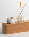Helvano | Wandregal mit Garderobe & Versteckten Haken aus Eiche