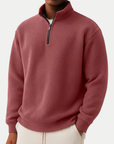 Helvano | Herren Strickpullover mit Zip-Kragen