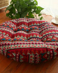 Helvano | Rundes Bodenkissen aus Baumwolle im Boho-Stil