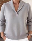 Helvano | Oversized Pullover mit V-Ausschnitt für Damen