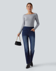 Helvano | Bootcut-Jeans mit hohem Bund für Damen