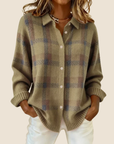 Helvano | Kariertes Damen-Pullover mit Kragen