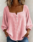 Helvano | Bluse mit eckigem Kragen für Damen