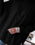 Helvano | Zopfstrick-Pullover mit Stehkragen für Damen