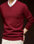 Helvano | Herren Strickpullover mit V-Ausschnitt