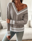 Helvano | Damen Strickpullover mit V-Ausschnitt