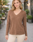 Helvano | Vintage Pullover mit V-Ausschnitt für Damen
