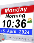Helvano | Digitaler Kalender mit Tagesuhr und Erinnerungen