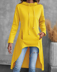 Helvano | Damen High-Low Hoodie mit Kordelzug