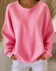 Helvano | Oversized Waffelstrick-Pullover für Damen
