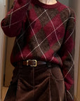 Helvano | Strickpullover mit Rautenmuster und Rundhals