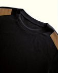 Helvano | Strukturierter Herren-Pullover mit Ellbogen-Patches