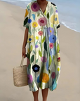 Helvano | Boho Blumenkleid mit lockerem Schnitt
