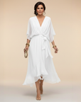 Helvano | Chiffon-Kleid mit V-Ausschnitt für Damen