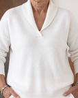 Helvano | Oversized Pullover mit V-Ausschnitt für Damen