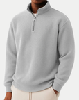 Helvano | Herren Strickpullover mit Zip-Kragen