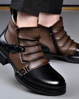 Helvano | Herren Stiefeletten mit Schnalle in Schwarz