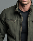 Helvano | Vintage Zip-Jacke für Herren in Grün