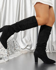 Helvano | Kniehohe Slouch-Stiefel mit Absatz für Damen