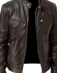 Helvano | Moto-Jacke mit Stehkragen für Herren