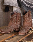 Helvano | Bestickte Cowboystiefel aus Leder für Damen