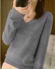 Helvano | Damen Strickpullover mit V-Ausschnitt