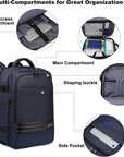 Helvano | Erweiterbarer Reiserucksack mit Laptopfach