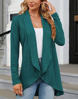 Helvano | Offener drapierter Strickcardigan für Damen