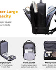 Helvano | Erweiterbarer Reiserucksack mit Laptopfach