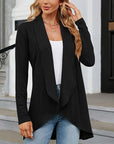 Helvano | Offener drapierter Strickcardigan für Damen