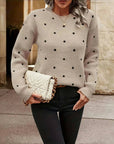Helvano | Damen-Strickpullover mit Punkten