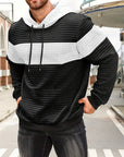 Helvano | Strukturierter Colorblock-Hoodie für Herren