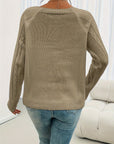 Helvano | Strukturierter Strickpullover mit Knöpfen für Damen